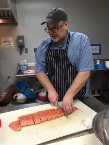 John Lasiter cooking