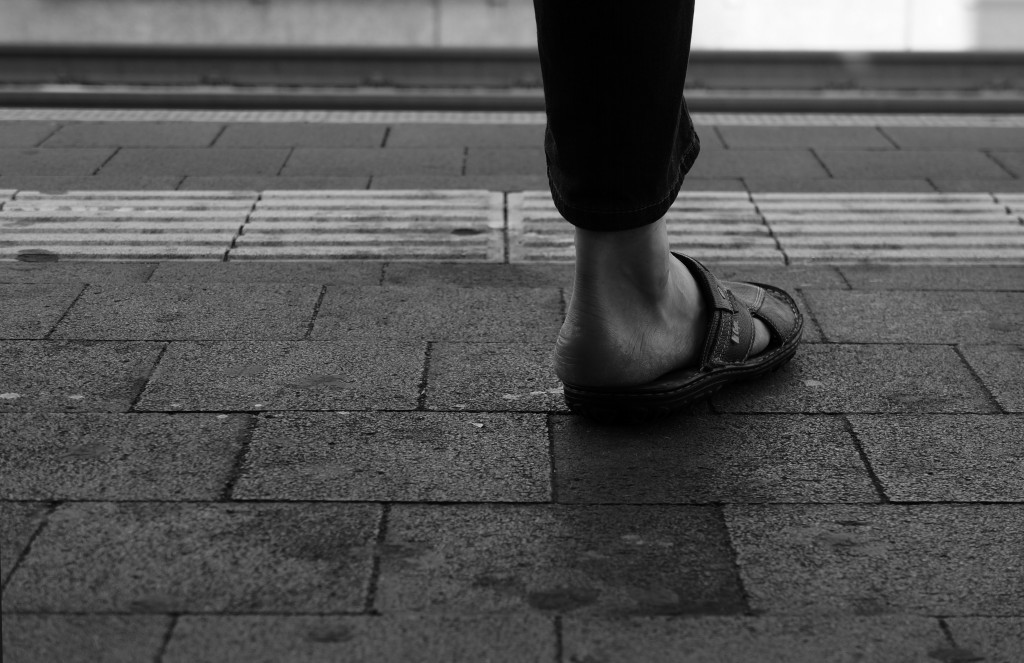 one foot