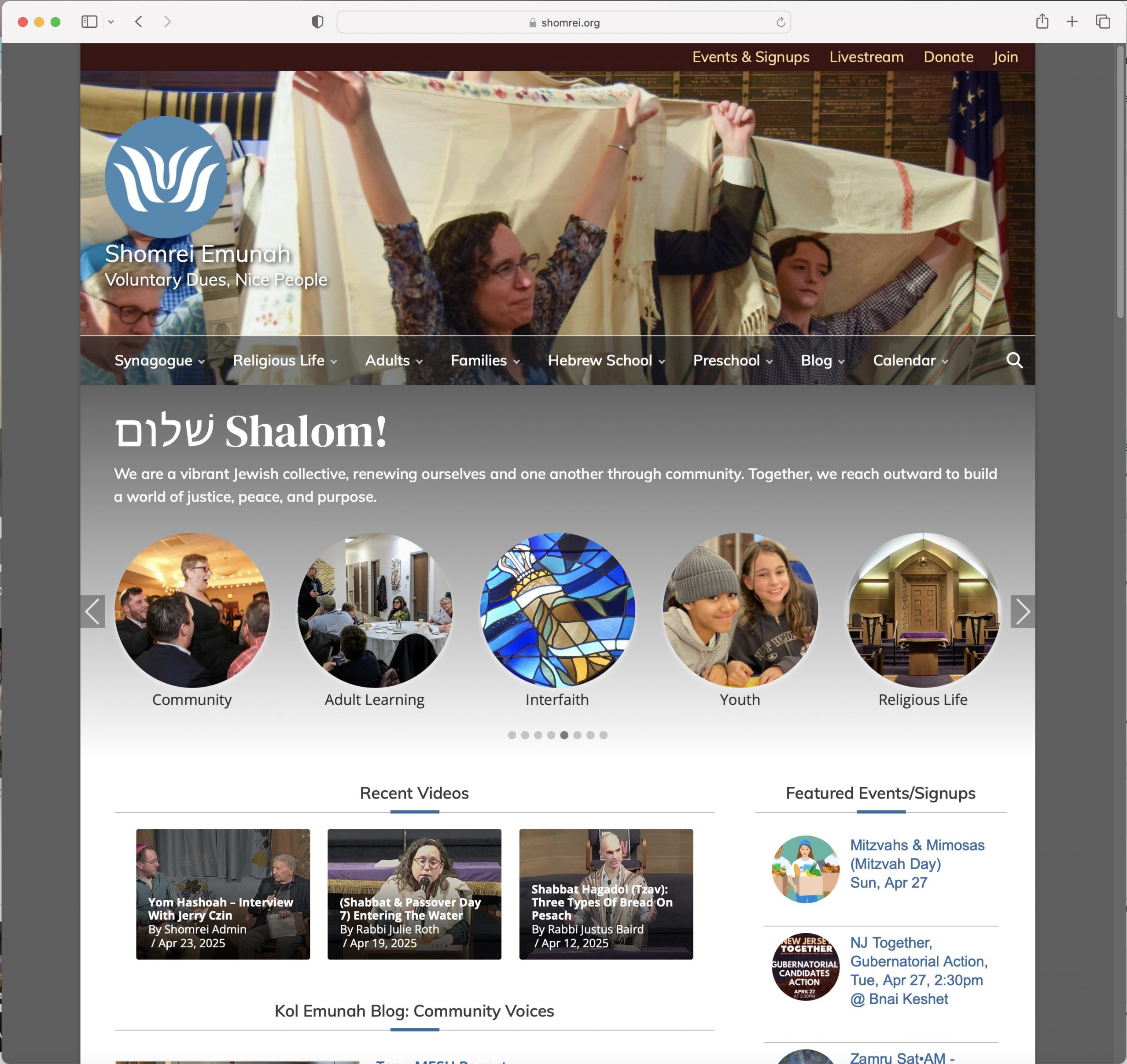 Welcome to Shomrei’s New Website!